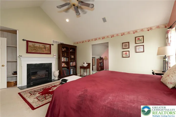 Primary Bedroom with Gas Fireplace