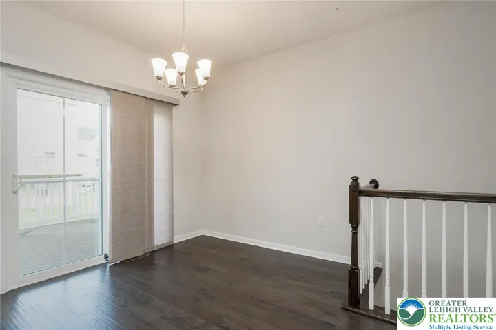 Dining area open to kitchen