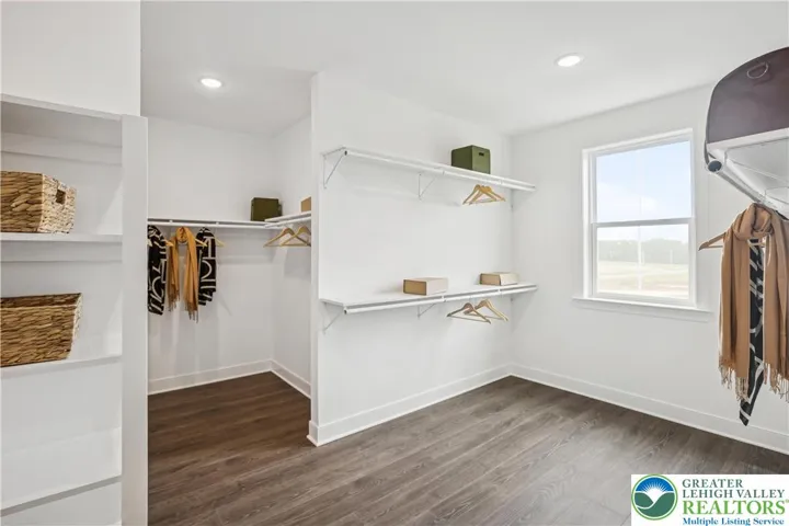 Primary Closet - Model home - not of actual home for sale