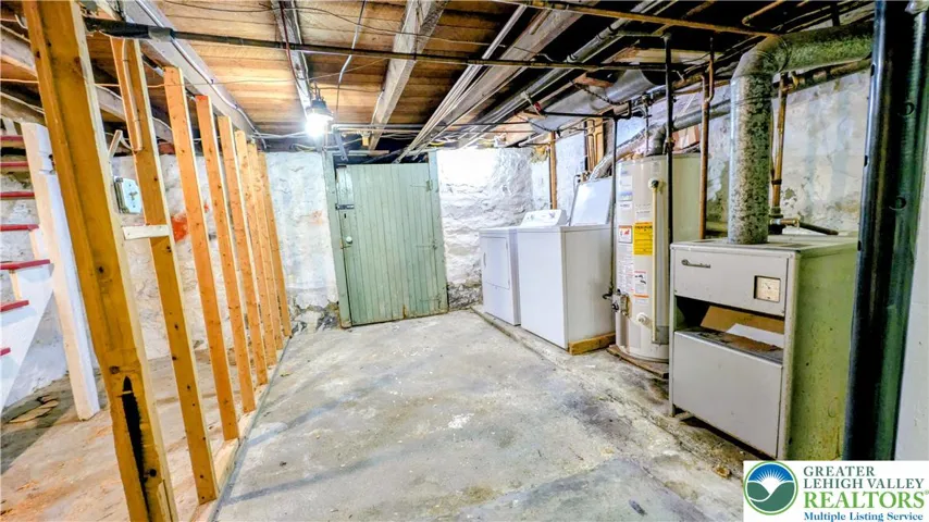 Basement, efficient gas boiler