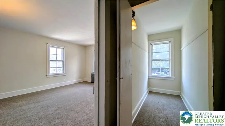 Large closet, work from home space attached to front bedroom
