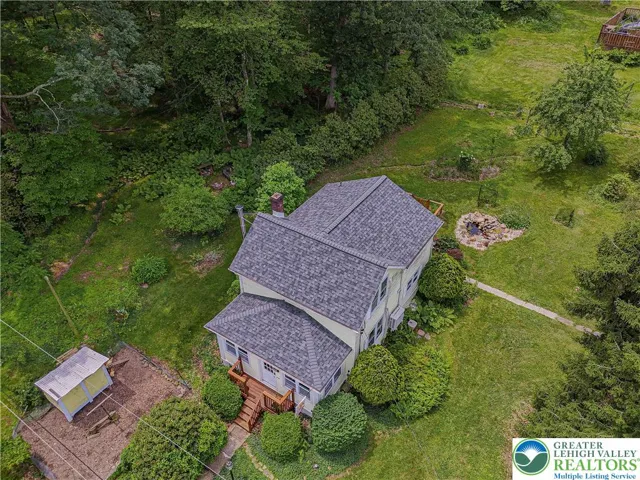 Aerial of house and new roof