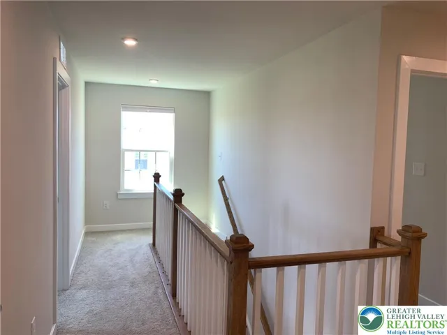 Oak treads, newel posts and railing