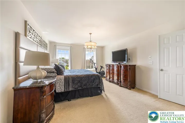 Spacious primary bedroom