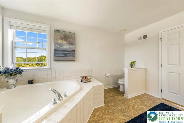 Primary bathroom soaking tub