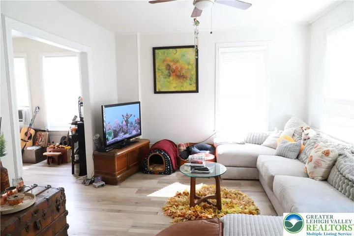 Sun filled living room area