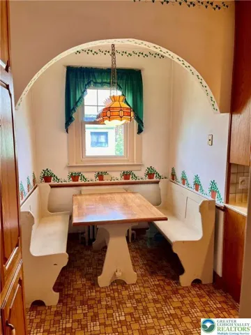 Beautiful old fashion kitchen nook.