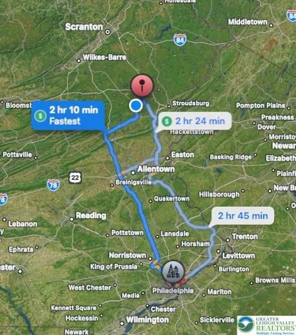 Distance to Philadelphia