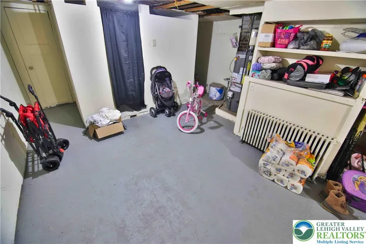 Partially finished basement