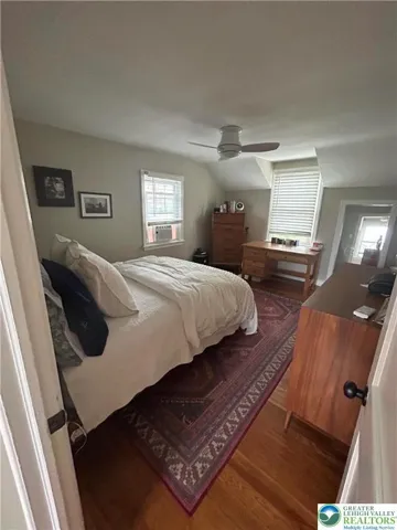 Bedroom 1 with lighted ceiling fan