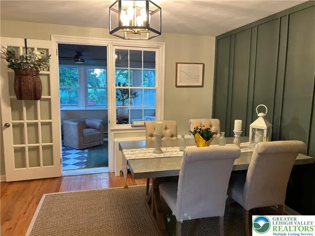 Dining room doorway to 4 season sunroom