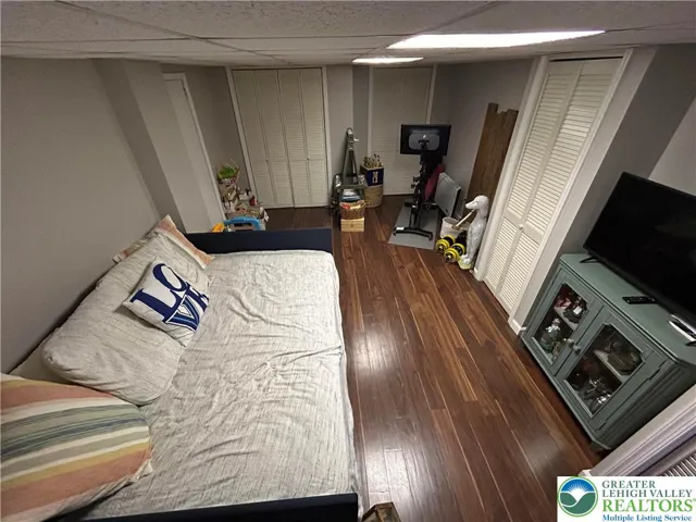 Family room in lower level