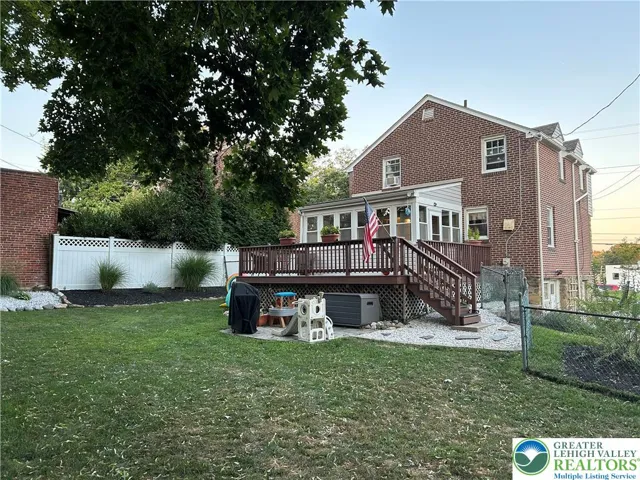 Rear of home from backyard