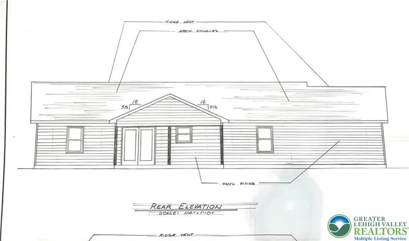 Covered rear porch is an upgraded feature