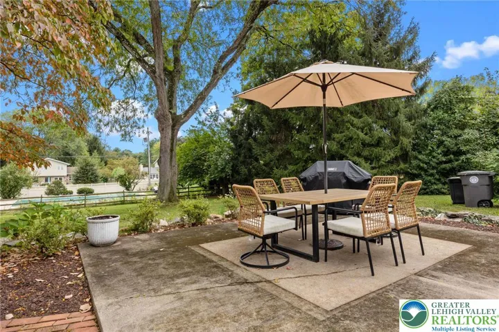Patio for outdoor gatherings.