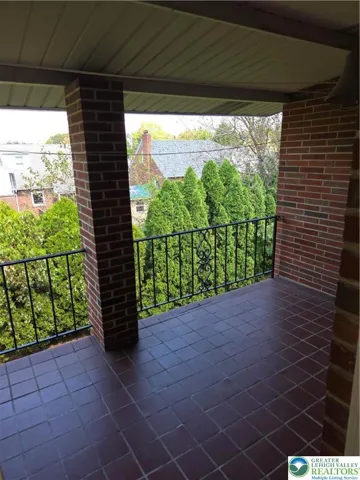 view from the covered porch