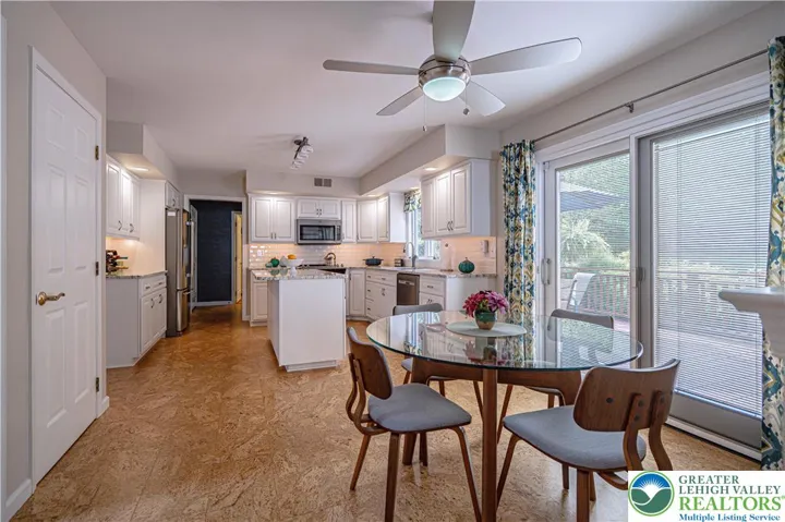 Bright eat-in kitchen