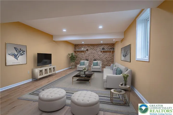 Basement virtually staged
