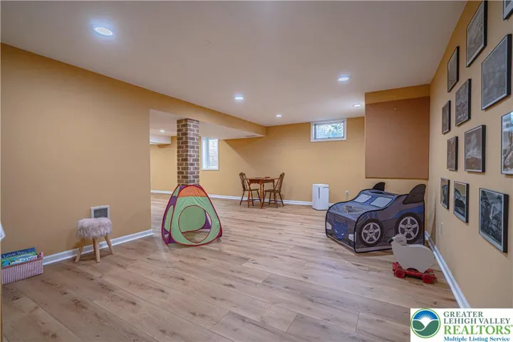 Finished basement, new LVP floors