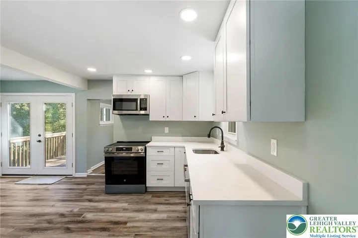 Walk out the kitchen to the deck to see and hear the Creek!