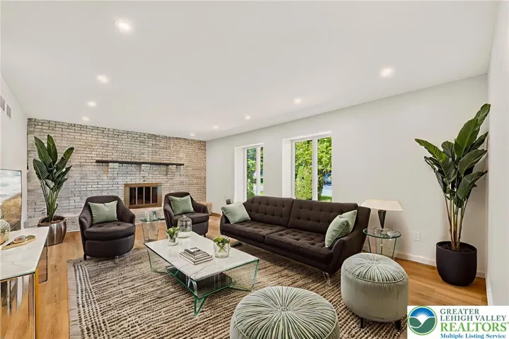 Virtually staged Living room
