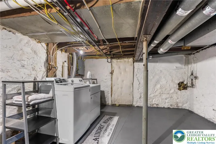 Basement w/ Washer & Dryer & OS Exit