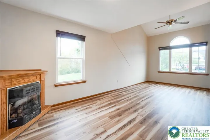Living room with gas fireplace