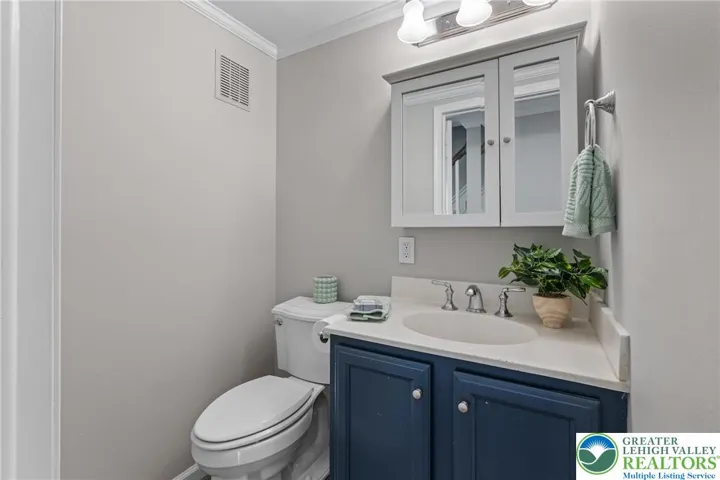 First floor powder room