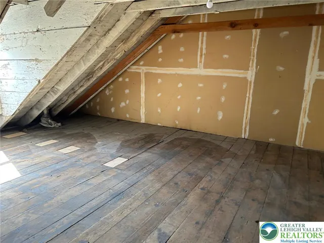 attic wall dry walled
