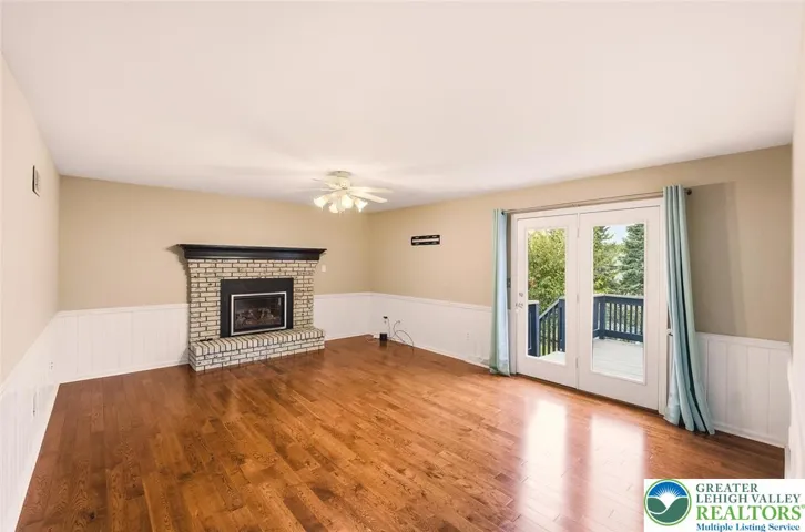 Family room with propane fireplace