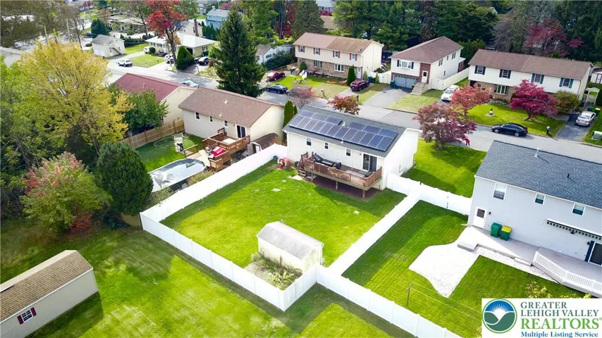 Aerial shot of Yard