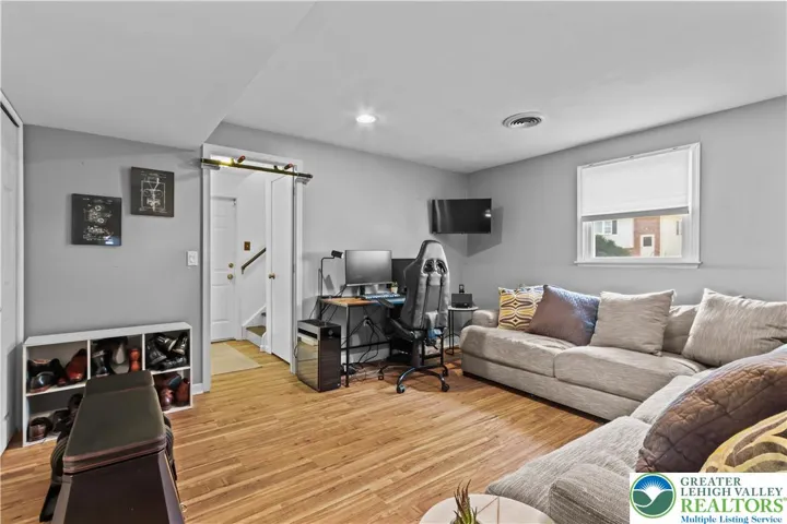 Lower level family room or fourth bedroom