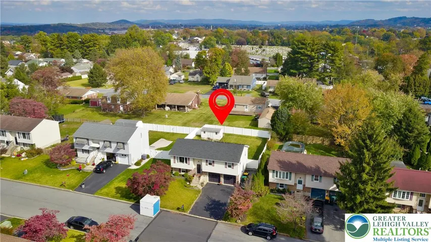 Aerial shot of home