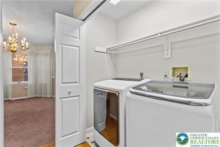 A convenient main floor Washer Dryer space as well