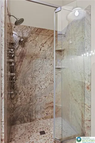 A granite Jetted Shower Spa