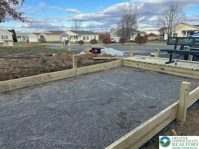 Bocce court being rebuilt