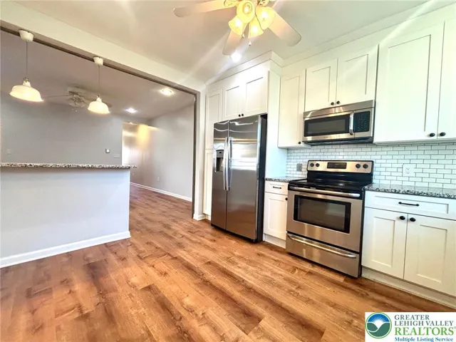 modern kitchen (open to living room)