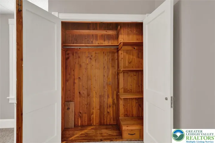 Cedar closet upstairs bedroom