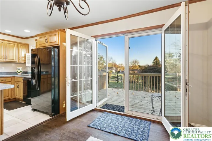 French doors to deck