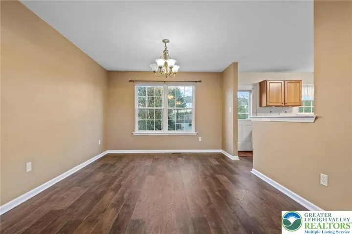 Dining room open to kitchen on the right