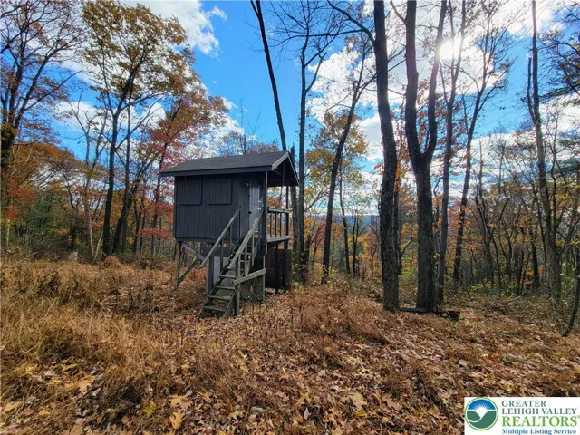 Hunting stand on mountain behind the home