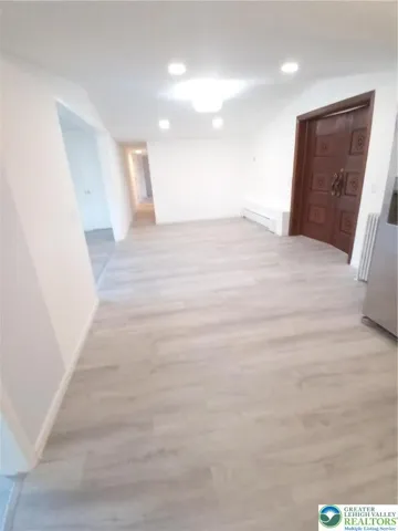 Looking from kitchen into dining room