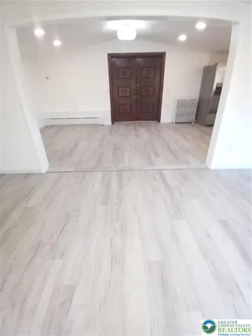Looking from living room into dining room