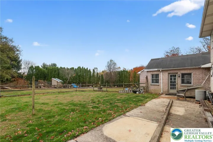 large rear patio