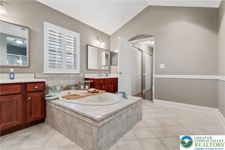 Separate vanities in the Primary Bath