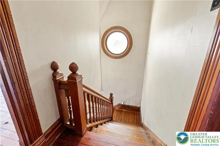 Original woodwork, unique window