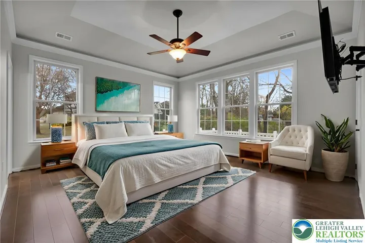 Virtually Staged Primary Bedroom
