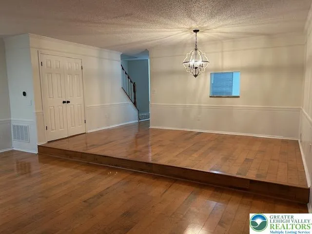 Dining area and step down living room
