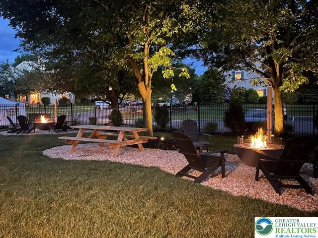 Picnic and firepit area