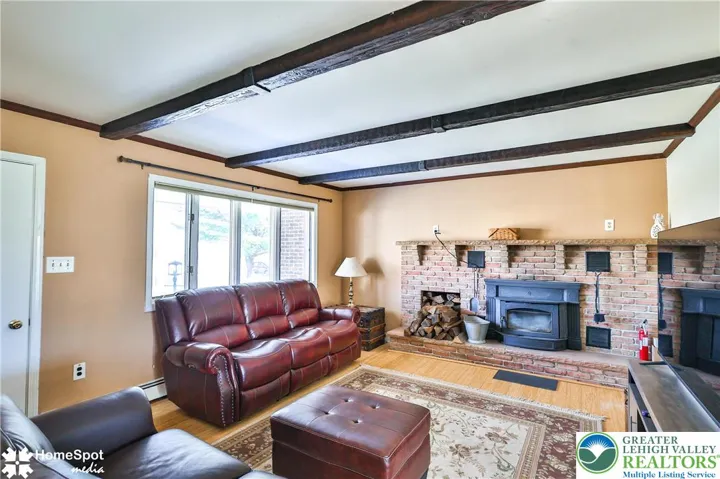 Apt - Living Room with Fireplace, Separate Entrance